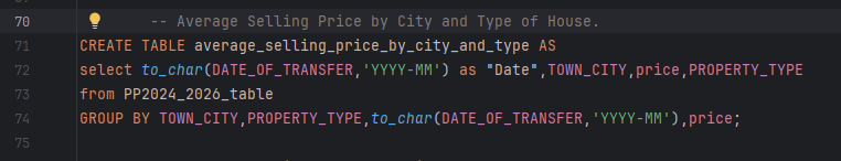 SQL for step 06